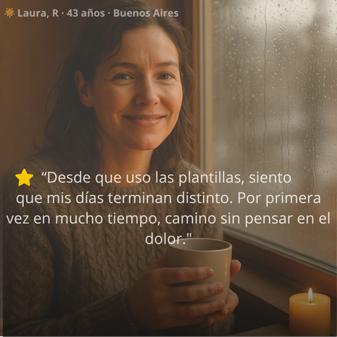 Chau dolor. Plantillas que amortiguan, sostienen y alivian desde el primer paso.