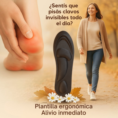 Chau dolor. Plantillas que amortiguan, sostienen y alivian desde el primer paso.